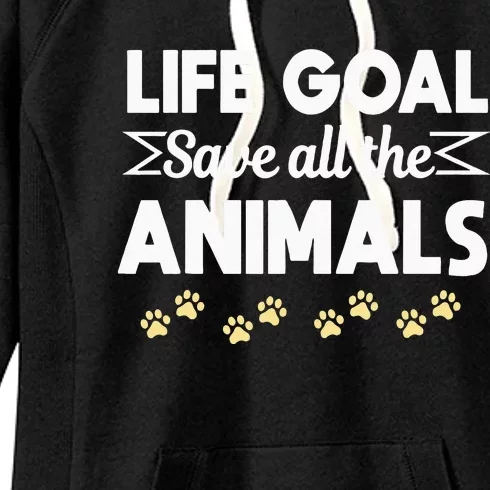 Animal Rescue Shelter Pet Adoption Fostering Women's Fleece Hoodie