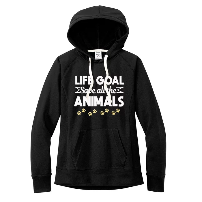 Animal Rescue Shelter Pet Adoption Fostering Women's Fleece Hoodie