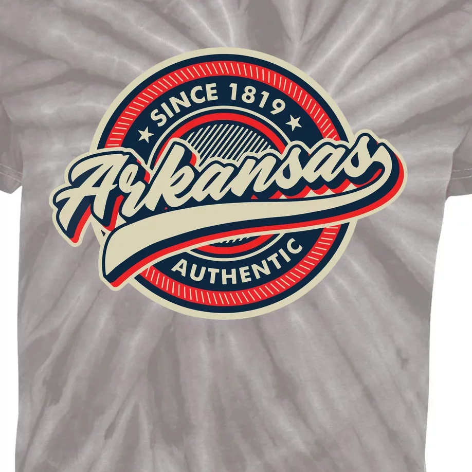 Arkansas Retro Style Ar Usa Kids Tie-Dye T-Shirt