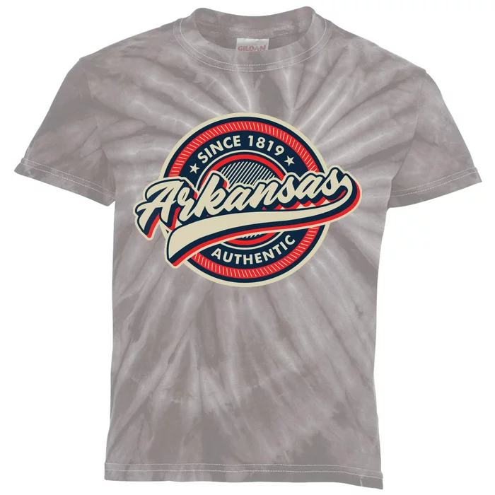 Arkansas Retro Style Ar Usa Kids Tie-Dye T-Shirt