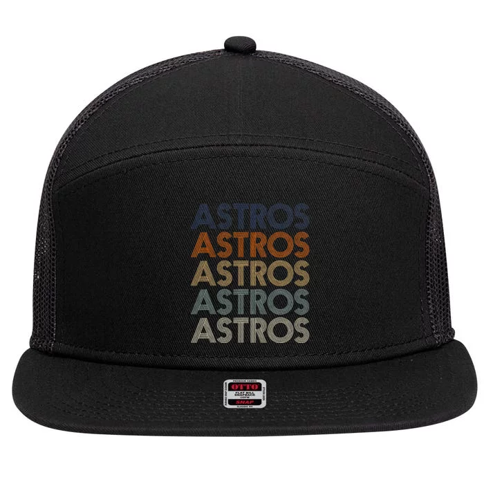 Astros Retro Style 70s 80s Personalized Jersey 7 Panel Mesh Trucker Snapback Hat