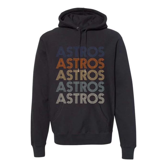 Astros Retro Style 70s 80s Personalized Jersey Premium Hoodie