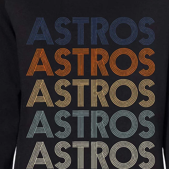 Astros Retro Style 70s 80s Personalized Jersey Womens California Wash Sweatshirt