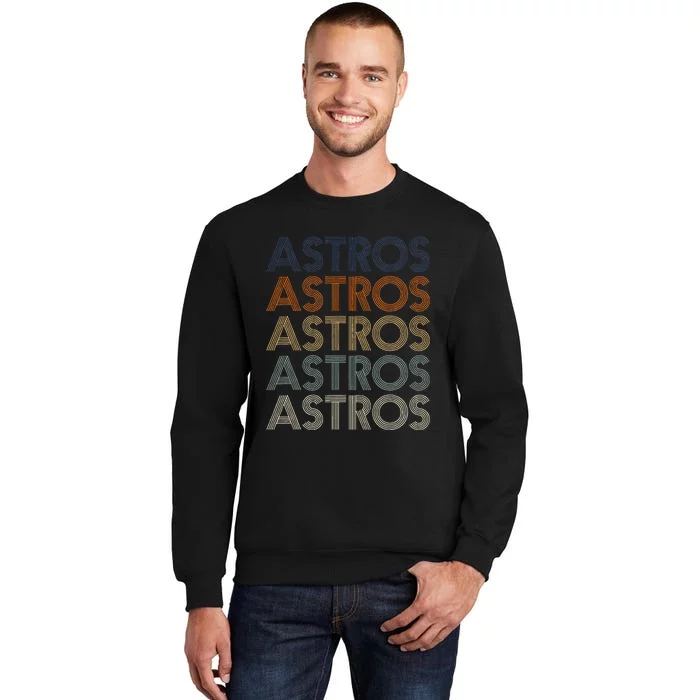 Astros Retro Style 70s 80s Personalized Jersey Tall Sweatshirt