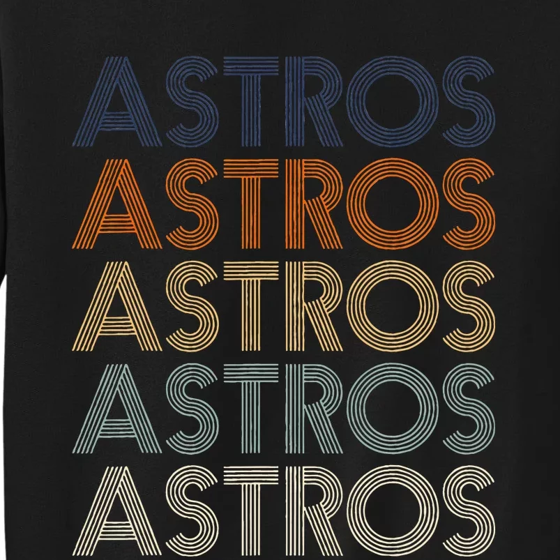 Astros Retro Style 70s 80s Personalized Jersey Tall Sweatshirt