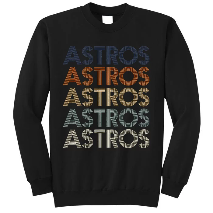 Astros Retro Style 70s 80s Personalized Jersey Tall Sweatshirt