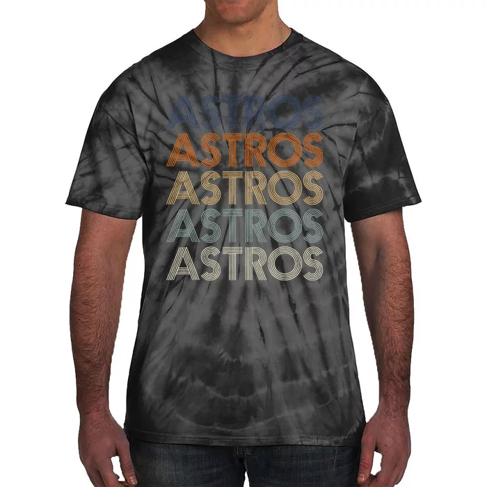 Astros Retro Style 70s 80s Personalized Jersey Tie-Dye T-Shirt