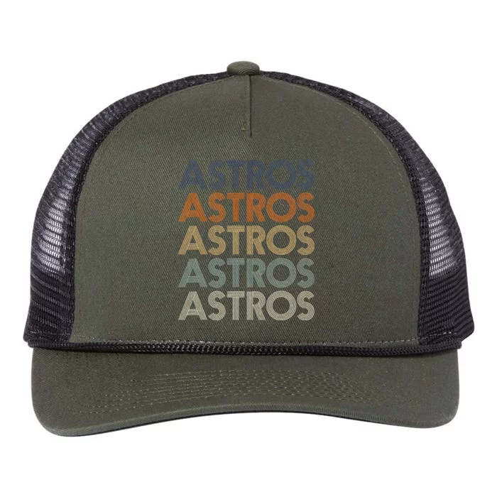 Astros Retro Style 70s 80s Personalized Jersey Retro Rope Trucker Hat Cap