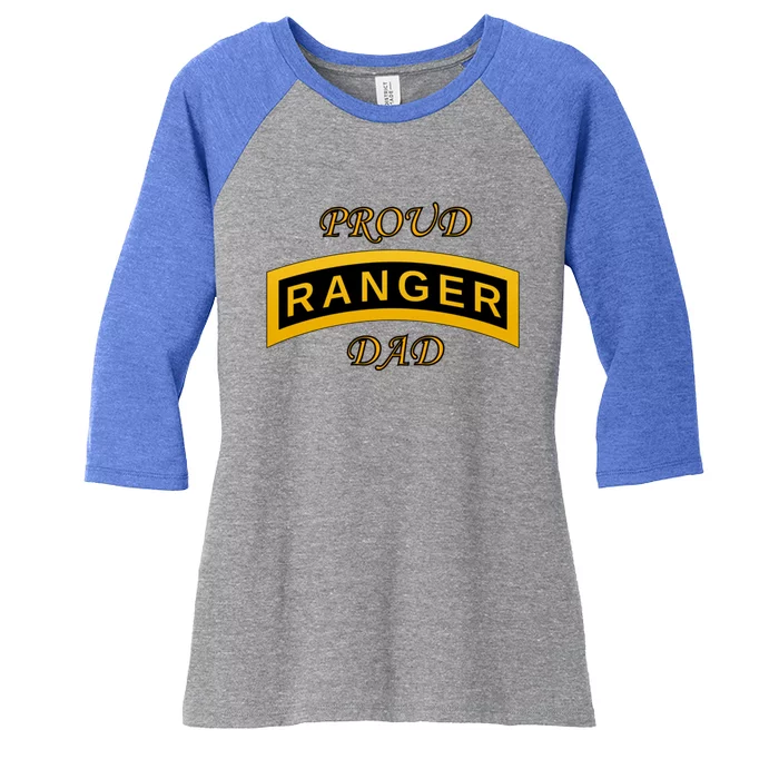 Army Ranger School Tab Proud Dad Gift Women's Tri-Blend 3/4-Sleeve Raglan Shirt