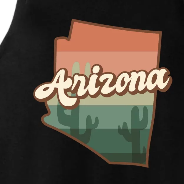 Arizona Retro Sunset Ladies Tri-Blend Wicking Tank