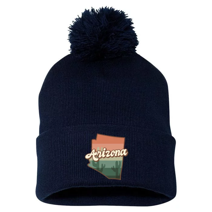 Arizona Retro Sunset Pom Pom 12in Knit Beanie