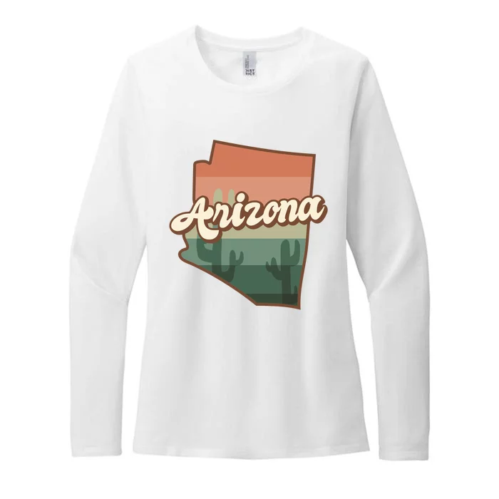 Arizona Retro Sunset Womens CVC Long Sleeve Shirt