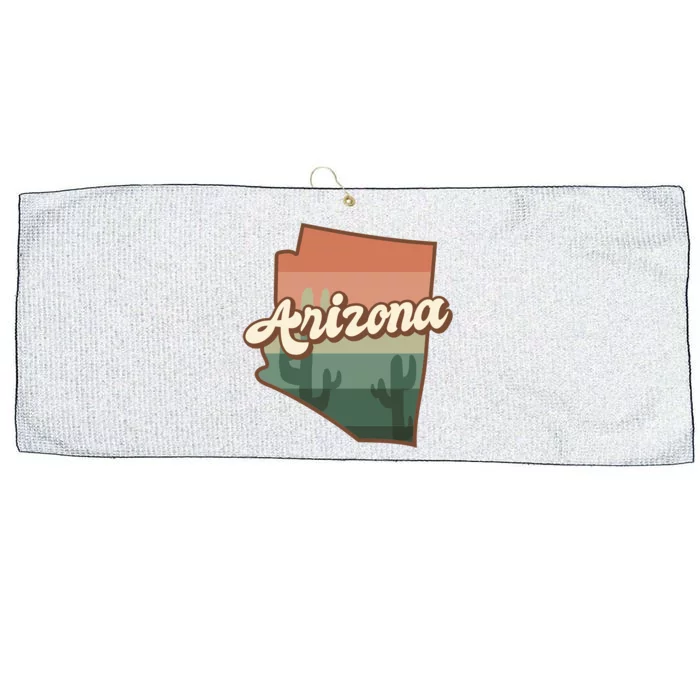 Arizona Retro Sunset Large Microfiber Waffle Golf Towel