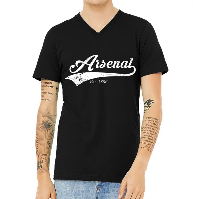 Arsenal Est. 1886 London Soccer V-Neck T-Shirt