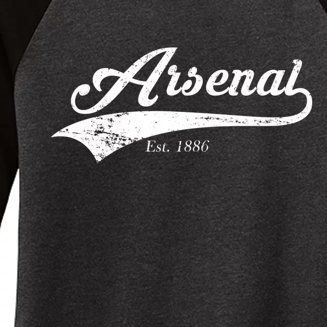 Arsenal Est. 1886 London Soccer Women's Tri-Blend 3/4-Sleeve Raglan Shirt