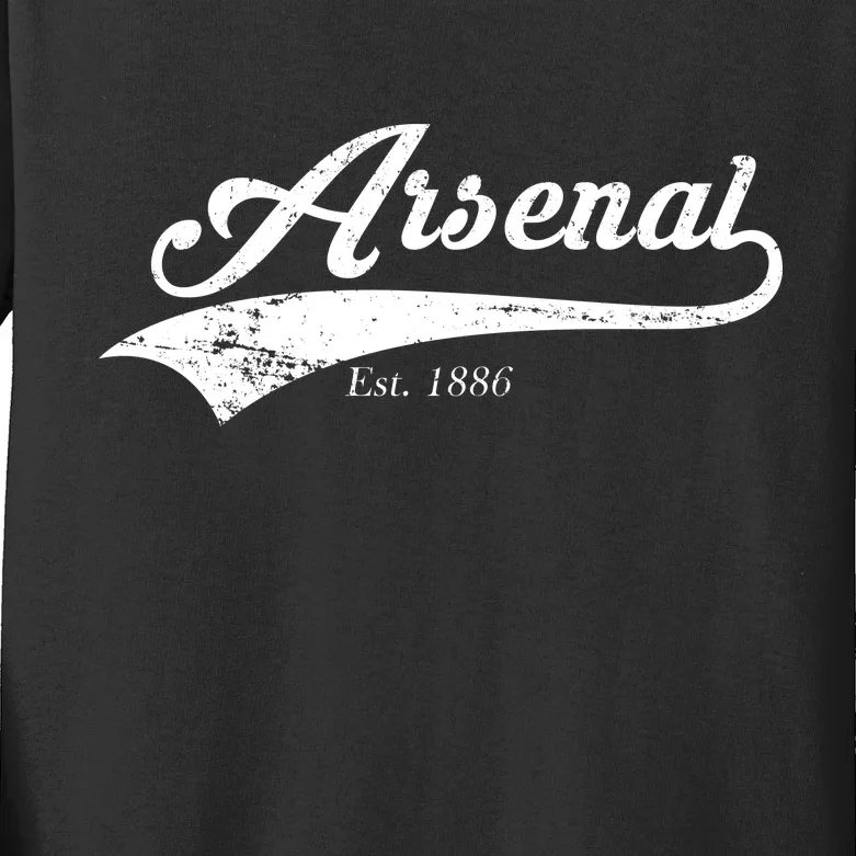 Arsenal Est. 1886 London Soccer Kids Long Sleeve Shirt