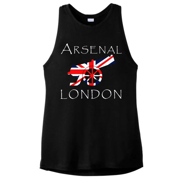 Arsenal London Soccer Jersey Cannon Union Jack Ladies Tri-Blend Wicking Tank