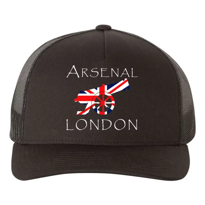 Arsenal London Soccer Jersey Cannon Union Jack Yupoong Adult 5-Panel Trucker Hat