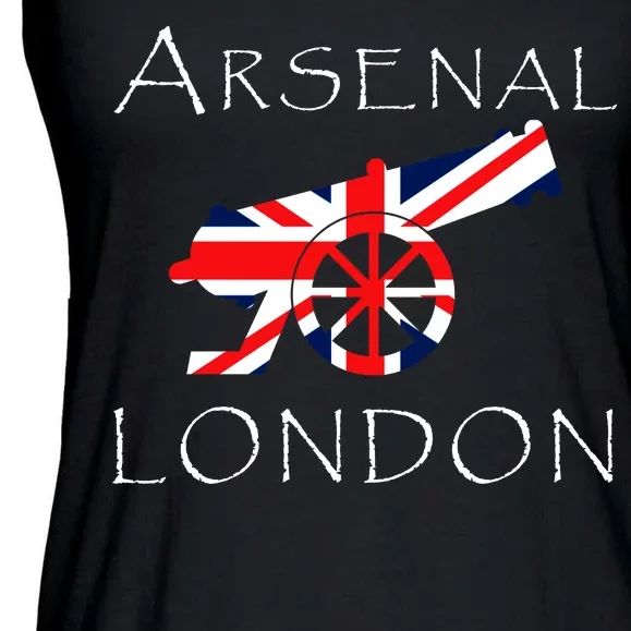 Arsenal London Soccer Jersey Cannon Union Jack Ladies Essential Flowy Tank