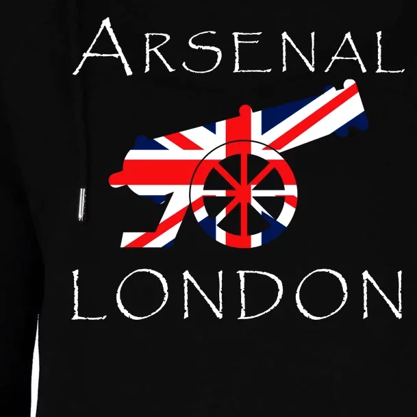 Arsenal London Soccer Jersey Cannon Union Jack Womens Funnel Neck Pullover Hood