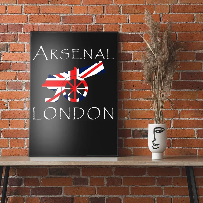 Arsenal London Soccer Jersey Cannon Union Jack Poster