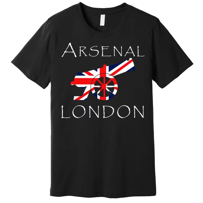 Arsenal London Soccer Jersey Cannon Union Jack Premium T-Shirt