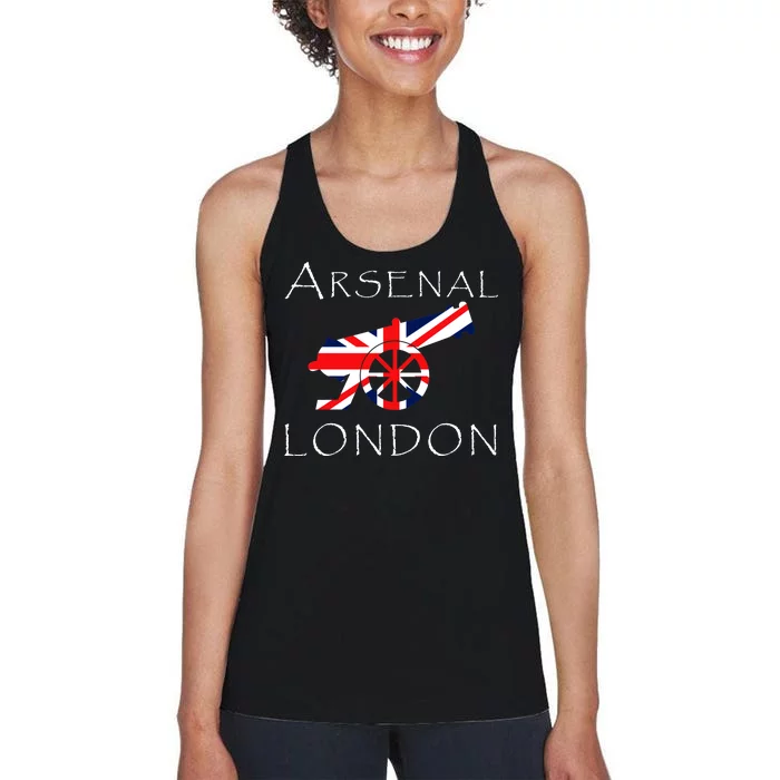 Arsenal London Soccer Jersey Cannon Union Jack Women's Racerback Tank