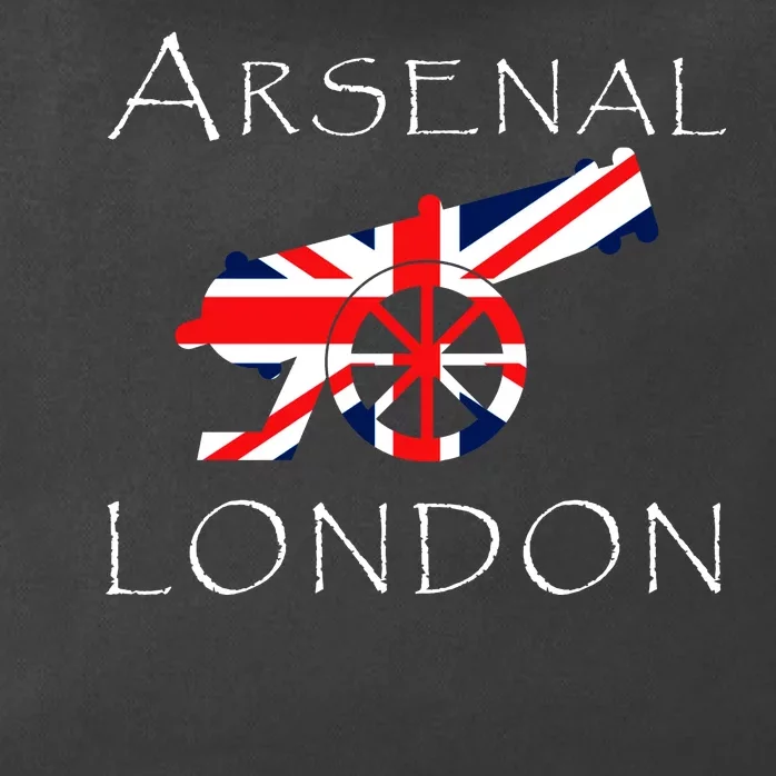 Arsenal London Soccer Jersey Cannon Union Jack Zip Tote Bag