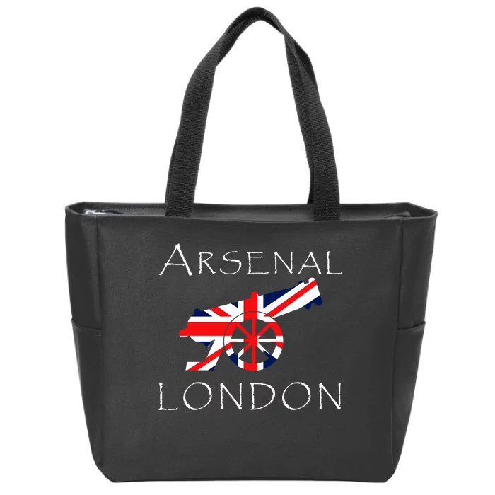 Arsenal London Soccer Jersey Cannon Union Jack Zip Tote Bag