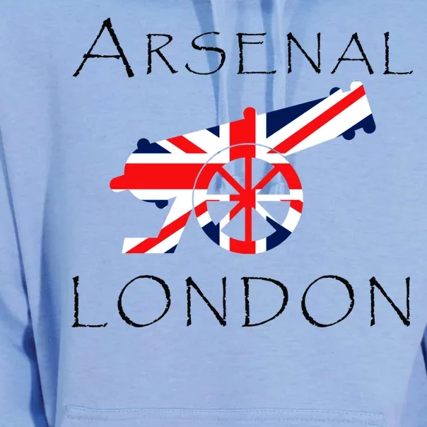 Arsenal London Soccer Jersey Cannon Union Jack Unisex Surf Hoodie