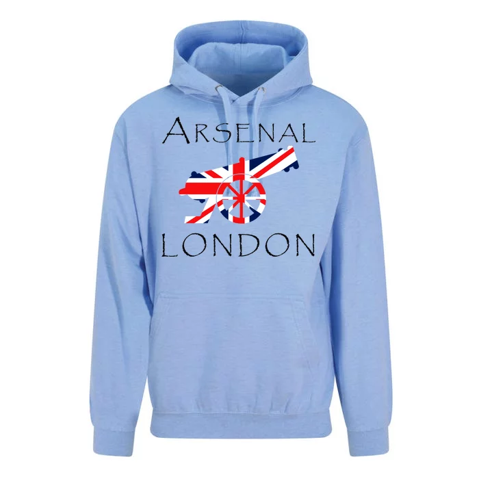 Arsenal London Soccer Jersey Cannon Union Jack Unisex Surf Hoodie