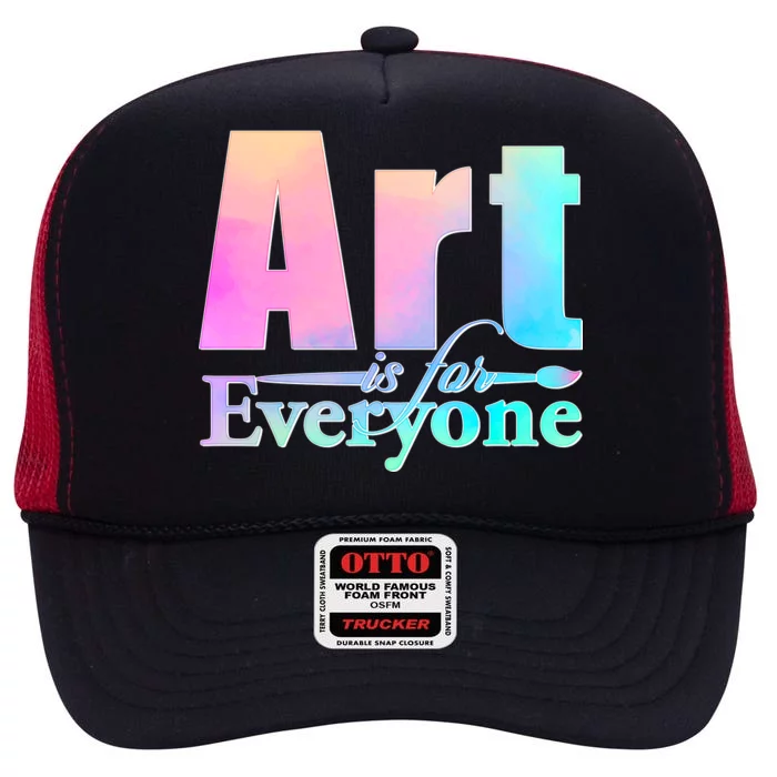 Art Is For Everyone High Crown Mesh Trucker Hat