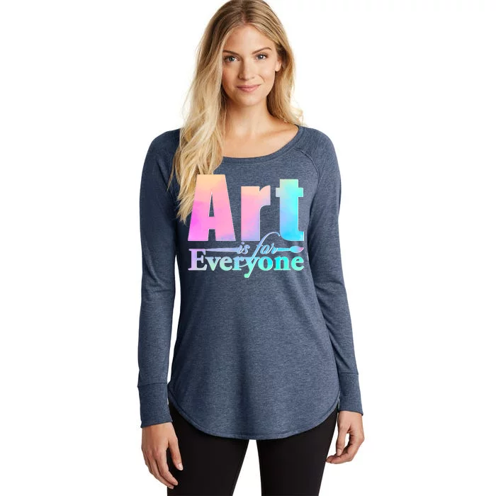 Art Is For Everyone Women's Perfect Tri Tunic Long Sleeve Shirt