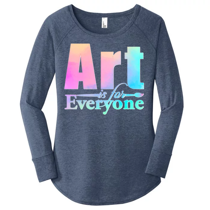 Art Is For Everyone Women's Perfect Tri Tunic Long Sleeve Shirt