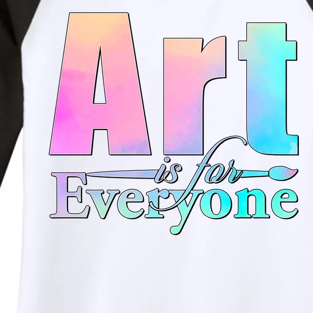 Art Is For Everyone Women's Tri-Blend 3/4-Sleeve Raglan Shirt