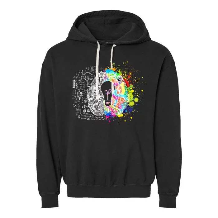 Art of Science Colorful Brain Garment-Dyed Fleece Hoodie