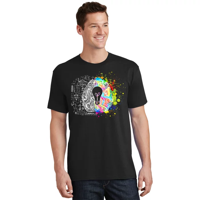 Art of Science Colorful Brain T-Shirt