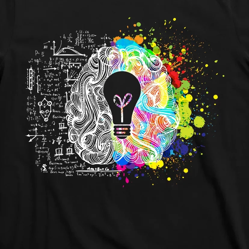 Art of Science Colorful Brain T-Shirt