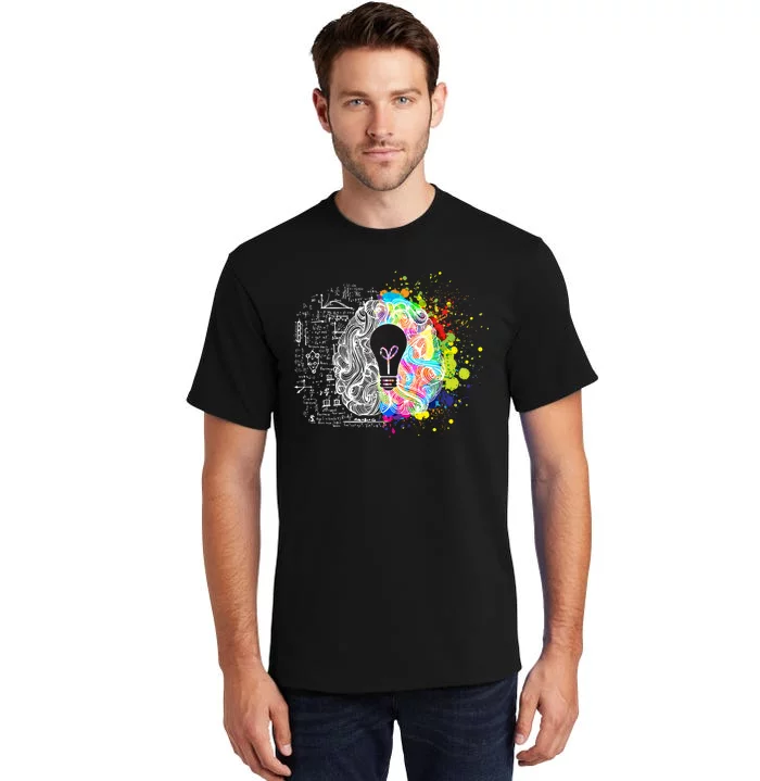 Art of Science Colorful Brain Tall T-Shirt