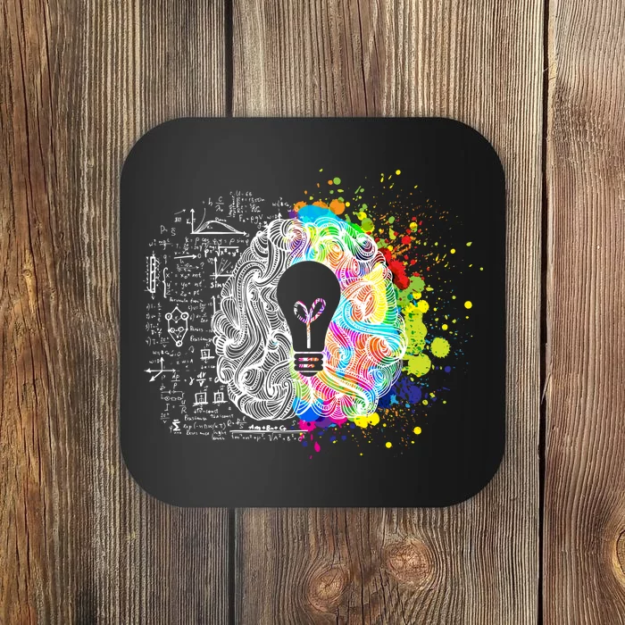 Art of Science Colorful Brain Coaster