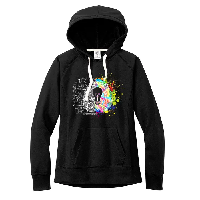 Art of Science Colorful Brain Women's Fleece Hoodie