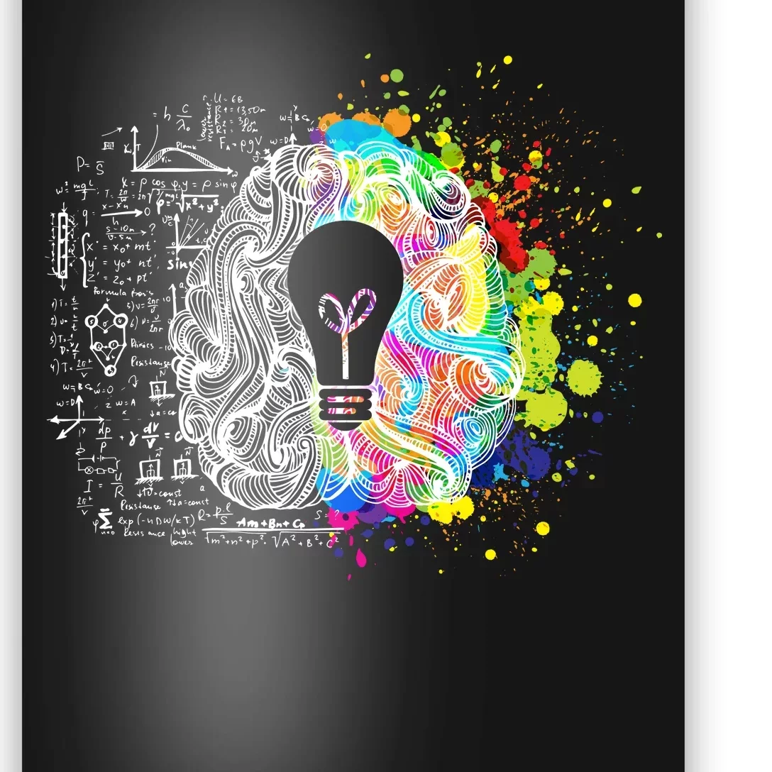 Art of Science Colorful Brain Poster