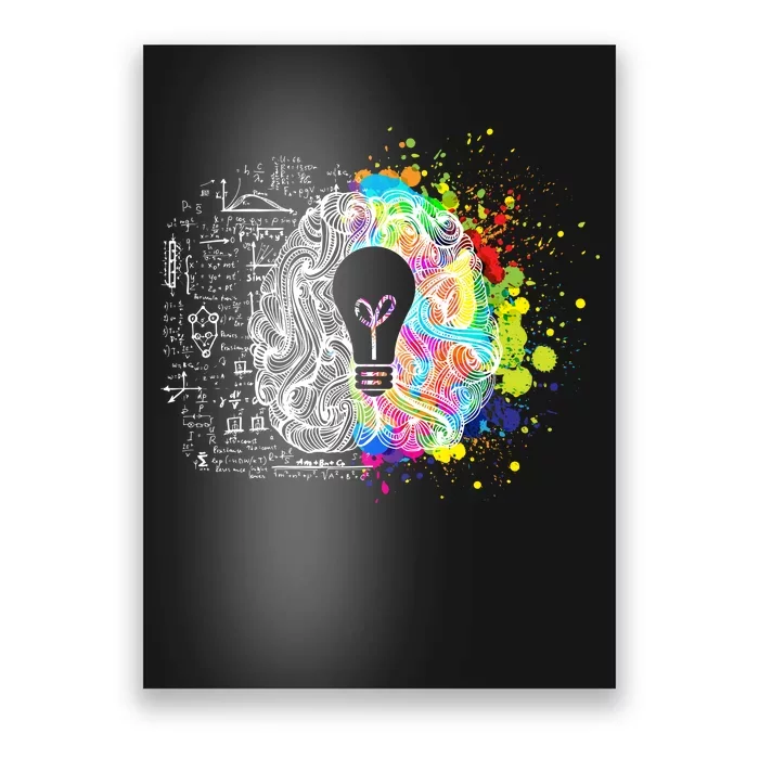 Art of Science Colorful Brain Poster