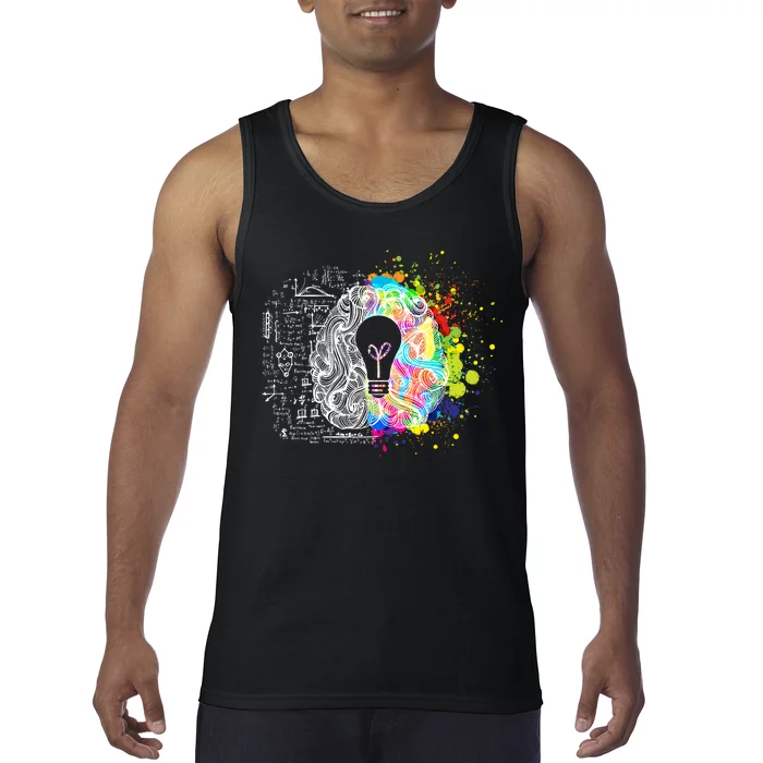 Art of Science Colorful Brain Tank Top