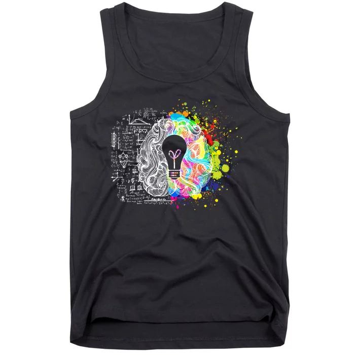 Art of Science Colorful Brain Tank Top