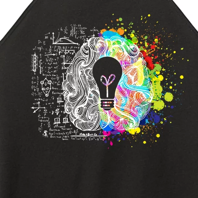 Art of Science Colorful Brain Women’s Perfect Tri Rocker Tank