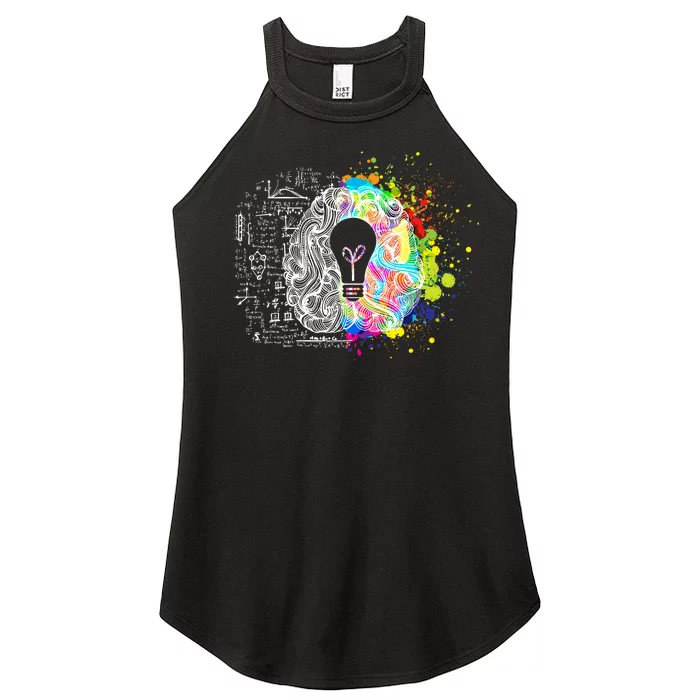 Art of Science Colorful Brain Women’s Perfect Tri Rocker Tank