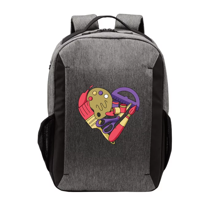 Art Supplies Heart Vector Backpack