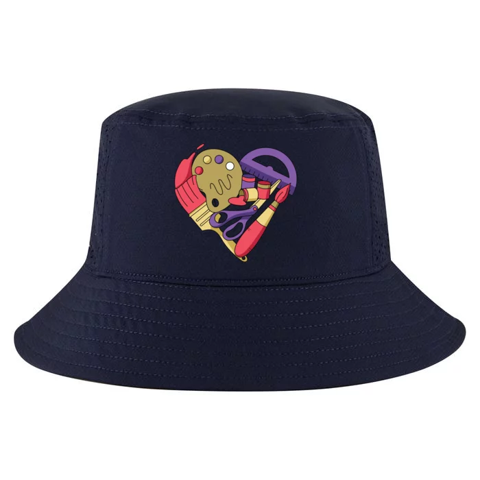 Art Supplies Heart Cool Comfort Performance Bucket Hat