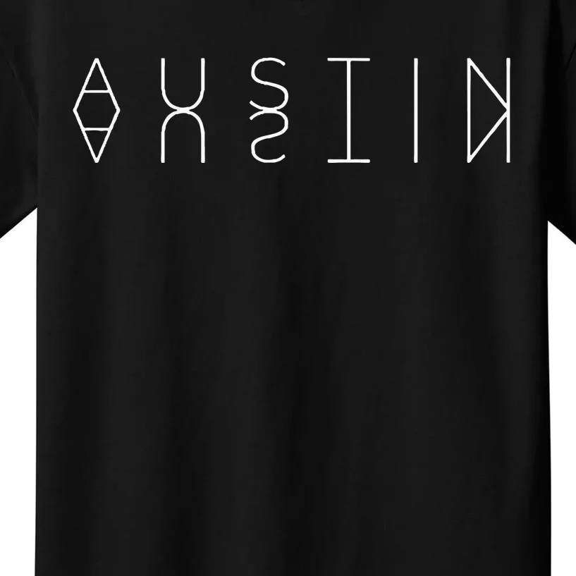 Austin Reflections Texas Word Art Souvenir Kids T-Shirt